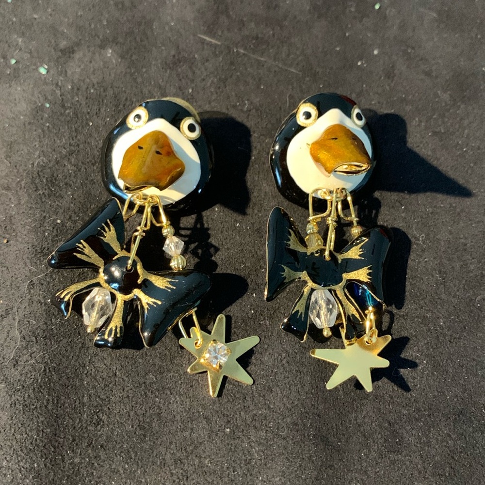 Lunch at the Ritz Penguin post earrings. Adorable. perfect gift!!